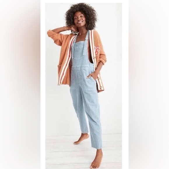 aerie Pants - Aerie Cloudy Blue Werk & Play Corduroy Overalls Size Xsmall